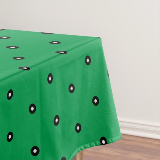 Irish Green Black White Dot - Changeable Backgroun Tafelkleed (Voorbeeld)