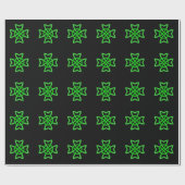 Irish Green Celtic Knot Cadeaupapier (Vlak)
