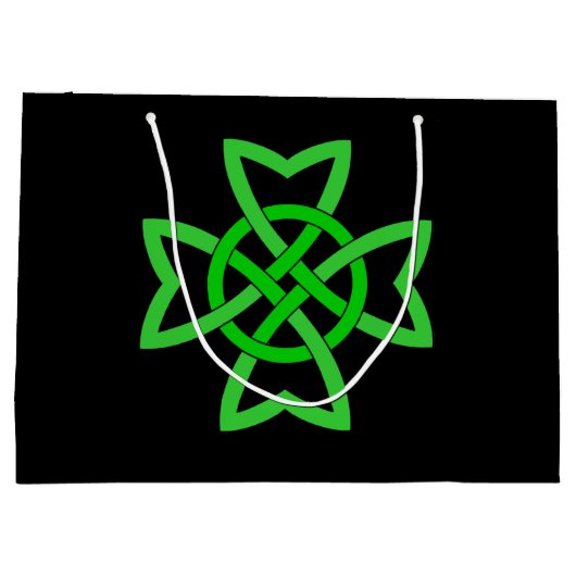 Irish Green Celtic Knot Groot Cadeauzakje (Achterkant)