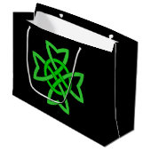 Irish Green Celtic Knot Groot Cadeauzakje (Voorkant Gekanteld)
