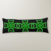 Irish Green Celtic Knot Lichaamskussen (Achterkant)