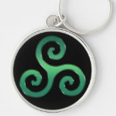 Irish Green Celtic Triskelion Sleutelhanger (Voorkant)
