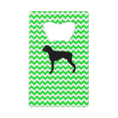 Irish Green Chevron met Boxer Creditkaart Flessenopener (Voorkant)