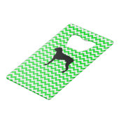 Irish Green Chevron met Boxer Creditkaart Flessenopener (Achterkant Gekanteld)