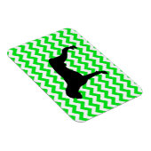 Irish Green Chevron met Boxer Silhouette Magneet (Rechterzijde)