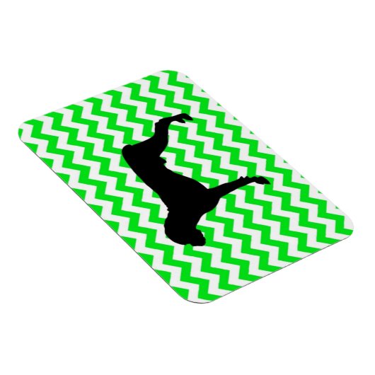 Irish Green Chevron met Boxer Silhouette Magneet (Rechterzijde)