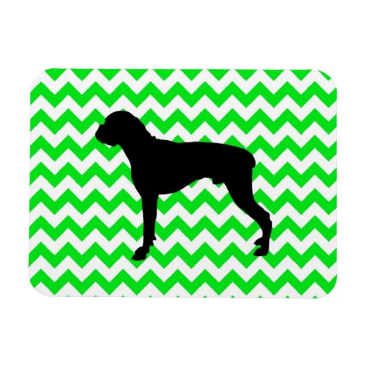 Irish Green Chevron met Boxer Silhouette Magneet (Horizontaal)