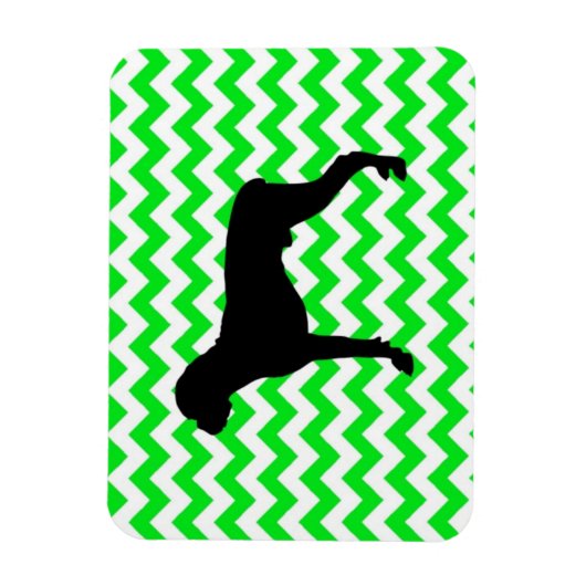 Irish Green Chevron met Boxer Silhouette Magneet (Verticaal)