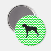Irish Green Chevron met Boxer Silhouette Magneet (Voorkant / Achterkant)