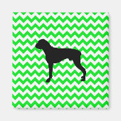 Irish Green Chevron met Boxer Silhouette Magneet (Voorkant)