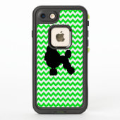 Irish Green Chevron met Poodle Silhouette (Achterkant)