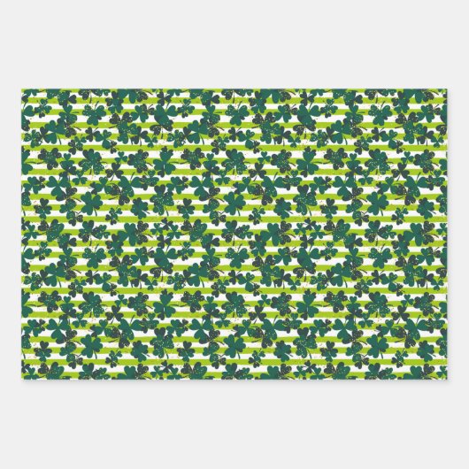 Irish Green Clover Inpakpapier Vel (Voorkant 3)