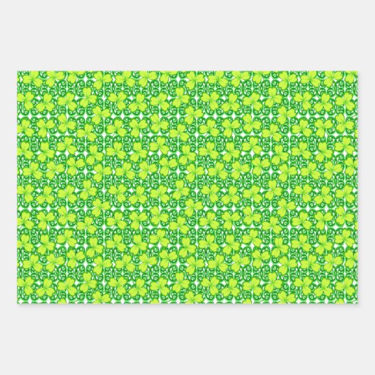 Irish Green Clover Inpakpapier Vel (Voorkant 2)