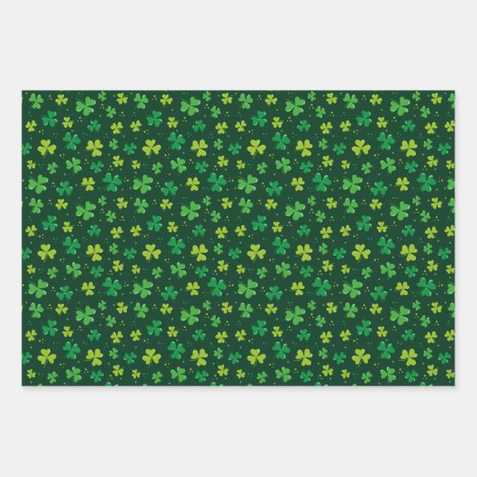 Irish Green Clover Inpakpapier Vel (Voorkant)