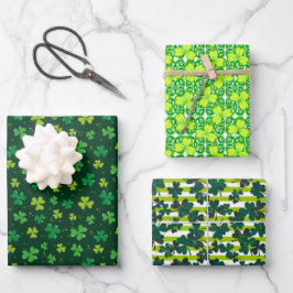 Irish Green Clover Inpakpapier Vel