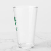 Irish Green Clover Persoonlijke monogram naam bier Glas (Links)