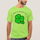Irish Green Clover Shamrock Saint Patrick Leaves T-shirt (Voorkant)
