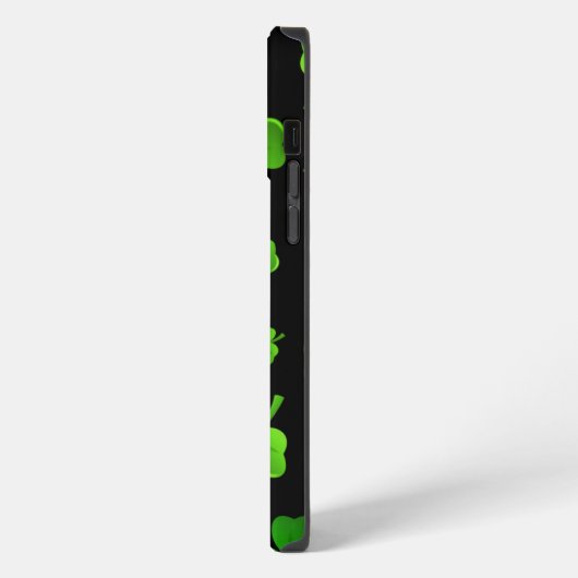 Irish Green Clovers Four-leaf Lucky iPhone Hoesje (Linkerkant)