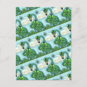 IRISH GREEN FLAMINGO, CUTE HAPPY ST. PATRICK'S DAG FEESTDAGENKAART