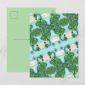IRISH GREEN FLAMINGO, CUTE HAPPY ST. PATRICK'S DAG FEESTDAGENKAART (Voorkant / Achterkant)