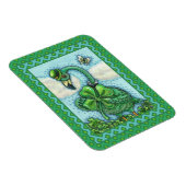 IRISH GREEN FLAMINGO, CUTE HAPPY ST. PATRICK'S DAG MAGNEET (Rechterzijde)