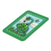 IRISH GREEN FLAMINGO, CUTE HAPPY ST. PATRICK'S DAG MAGNEET (Linkerzijde)
