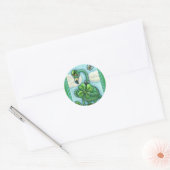 IRISH GREEN FLAMINGO, CUTE HAPPY ST. PATRICK'S DAG RONDE STICKER (Envelop)