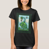 IRISH GREEN FLAMINGO, CUTE HAPPY ST. PATRICK'S DAG T-SHIRT (Voorkant)