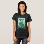 IRISH GREEN FLAMINGO, CUTE HAPPY ST. PATRICK'S DAG T-SHIRT (Voorkant volledig)