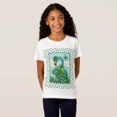 IRISH GREEN FLAMINGO, CUTE HAPPY ST. PATRICK'S DAG T-SHIRT (Voorkant volledig)