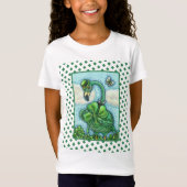 IRISH GREEN FLAMINGO, CUTE HAPPY ST. PATRICK'S DAG T-SHIRT (Voorkant)