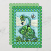 IRISH GREEN FLAMINGO, HAPPY ST. PATRICK'S DAG Vat Feestdagenkaart (Voorkant / Achterkant)