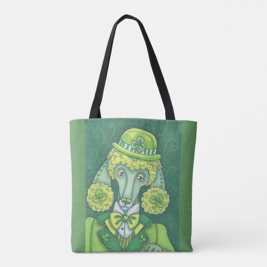 IRISH GREEN FRENCH POODLE, DOG CANVAS TAS (Achterkant)