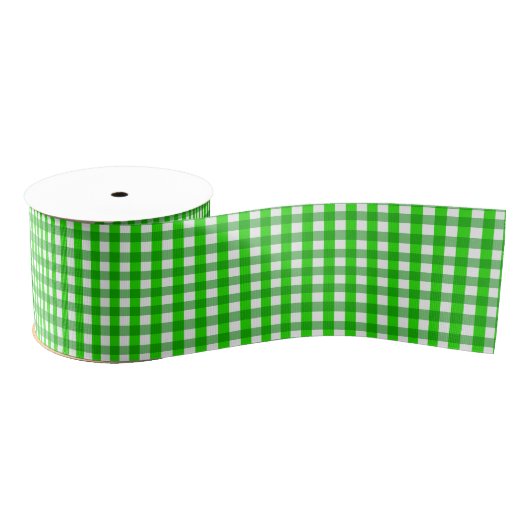 Irish Green Gingham Pset Patterned Grosgrain Lint (Spoel)