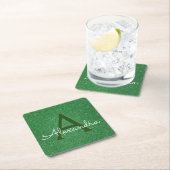 Irish Green Glitter & Sparkle Monogram Kartonnen Onderzetters (Insitu)