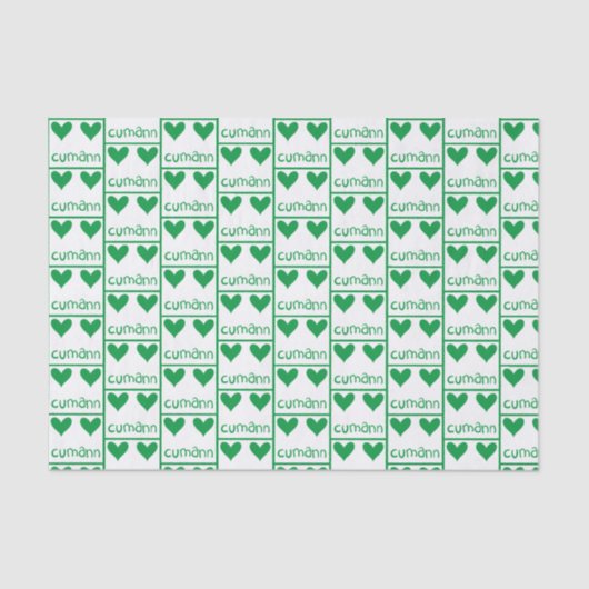 Irish Green Hearts Tissuepapier (Voorkant)