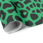 Irish Green Leopard Print Wrapping Paper Cadeaupapier (Rol Hoek)