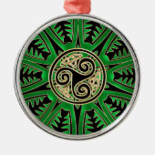 Irish Green Mandala Celtic Tris Ornament (Voorkant)