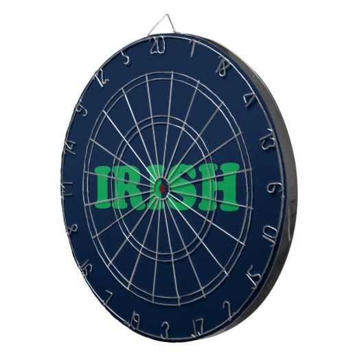 Irish Green navy blue modern Saint Patrick's Day Dartbord (Voorkant Rechts)