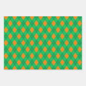 Irish Green & Oranje St. Patrick's Day Patronen Inpakpapier Vel (Voorkant 3)