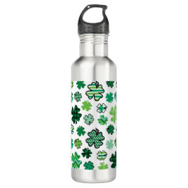 Irish Green Pattern Shamrocks Waterfles