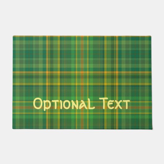 Irish Green Pset (Tartan) Custom Deurmat (Voorkant)