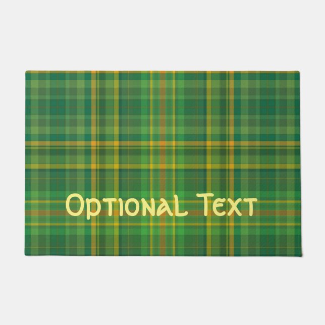 Irish Green Pset (Tartan) Custom Deurmat (Voorkant)