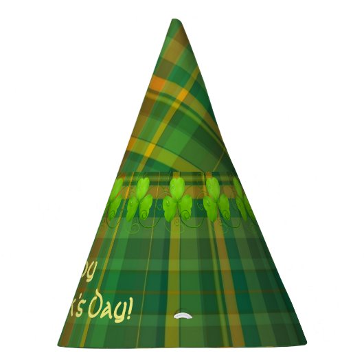 Irish Green Pset (Tartan) Custom Feesthoedjes (Rechts)