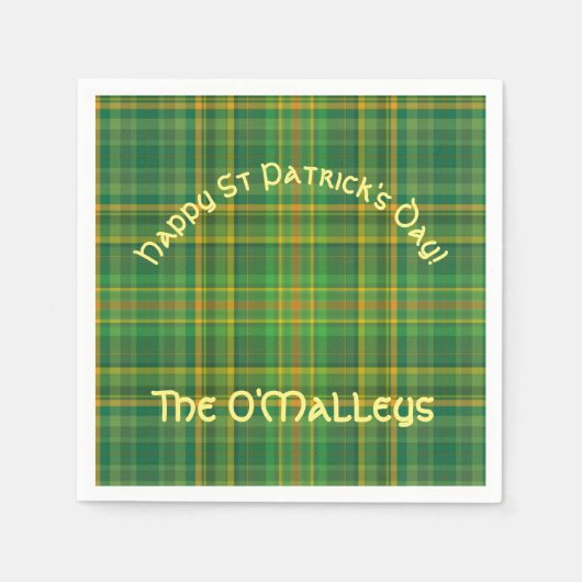 Irish Green Pset (Tartan) Custom Servet (Voorkant)