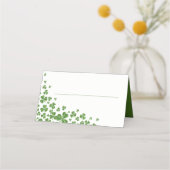 Irish Green Shamrock bruiloft Plaatskaartje (Achterkant)