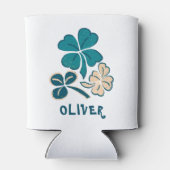 Irish Green Shamrock Clover - gepersonaliseerd Blikjeskoeler (Achterkant)
