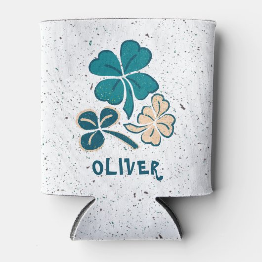 Irish Green Shamrock Clover - gepersonaliseerd Blikjeskoeler (Voorkant)