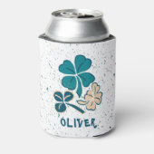 Irish Green Shamrock Clover - gepersonaliseerd Blikjeskoeler (Blikje Achterkant)