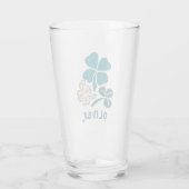 Irish Green Shamrock Clover - gepersonaliseerd Glas (Achterkant)